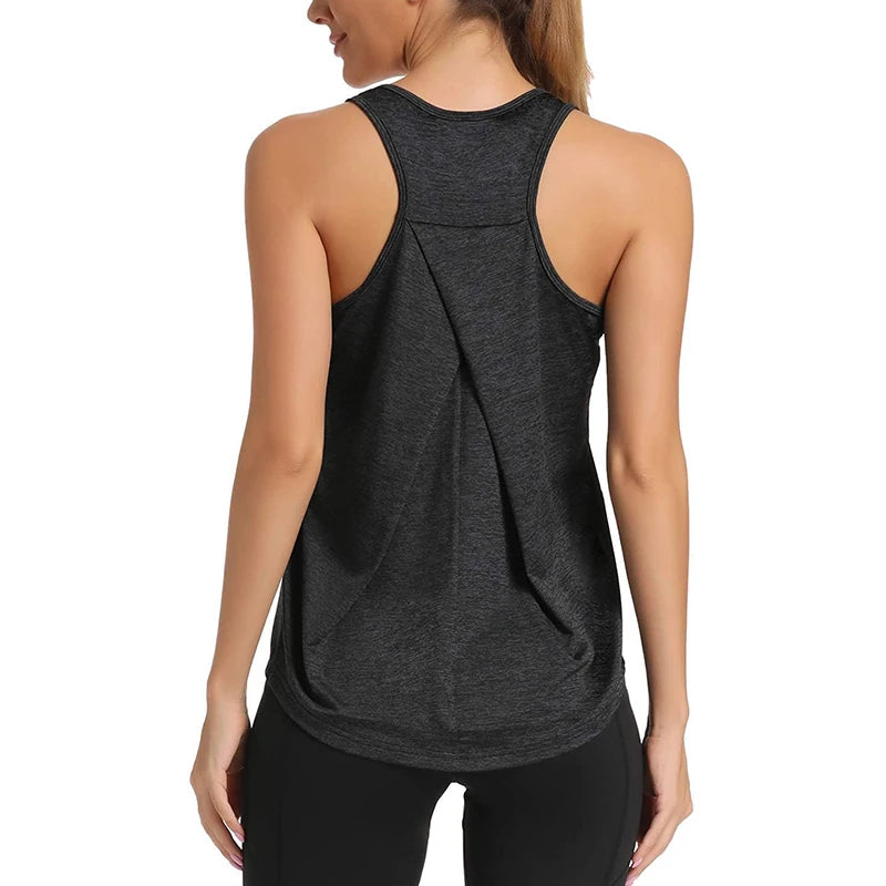 2024 Sleeveless Yoga Vest Sport Singlet Women Athletic Fitness Sport Tank Tops Gym Running Training Yoga Shirts