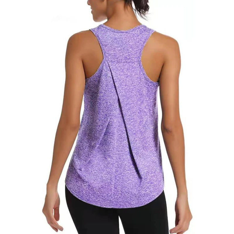 2024 Sleeveless Yoga Vest Sport Singlet Women Athletic Fitness Sport Tank Tops Gym Running Training Yoga Shirts