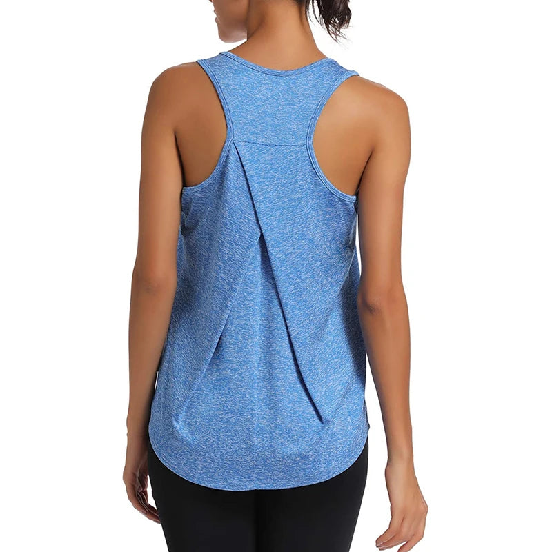 2024 Sleeveless Yoga Vest Sport Singlet Women Athletic Fitness Sport Tank Tops Gym Running Training Yoga Shirts