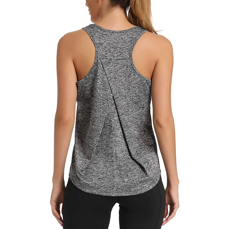 2024 Sleeveless Yoga Vest Sport Singlet Women Athletic Fitness Sport Tank Tops Gym Running Training Yoga Shirts