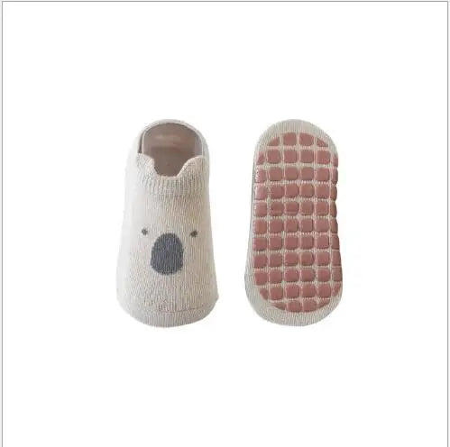 3Pairs Children's floor socks 2021 summer new combed cotton baby non-slip toddler cartoon socks