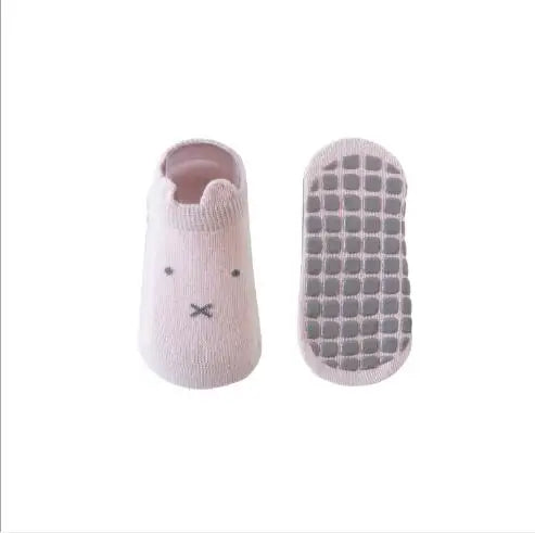 3Pairs Children's floor socks 2021 summer new combed cotton baby non-slip toddler cartoon socks
