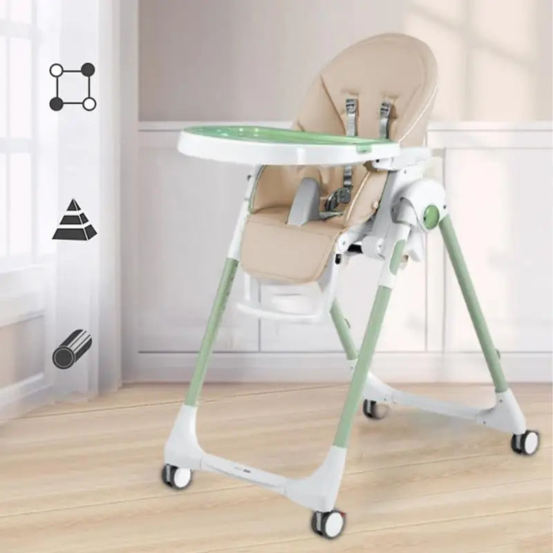 For Peg Perego、Siesta Zero3、Baoneo、Kosmic Jané PU Leather Seat Cover With Padding Comfortable For Baby Hight Chair Cushion