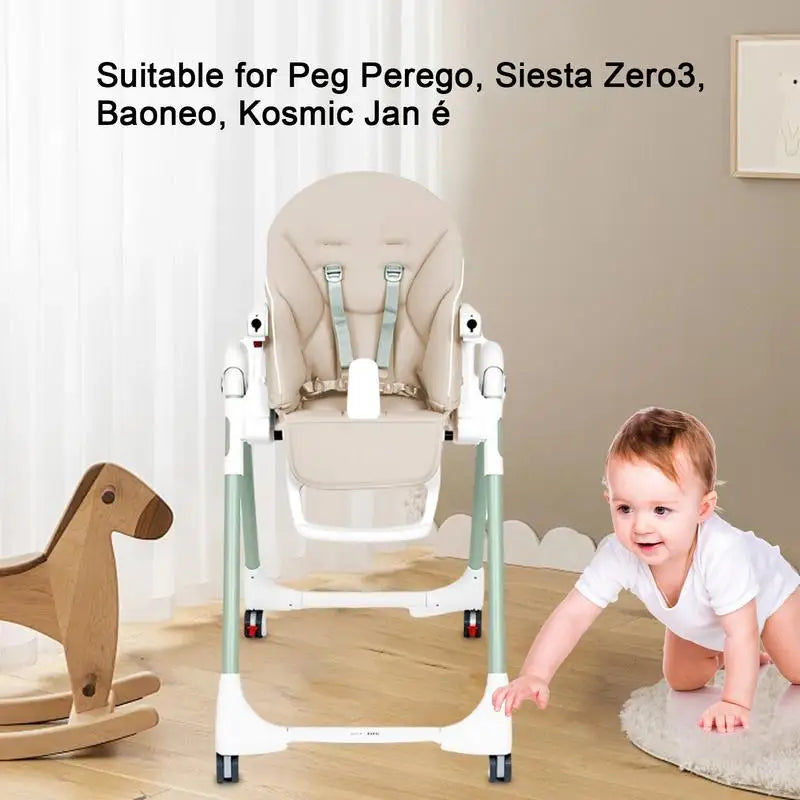 For Peg Perego、Siesta Zero3、Baoneo、Kosmic Jané PU Leather Seat Cover With Padding Comfortable For Baby Hight Chair Cushion