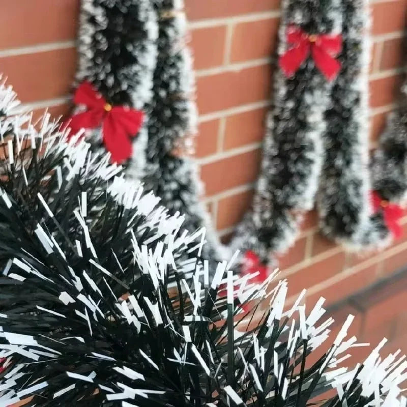1PCS 2M Christmas Eve Decoration Bar Tops Ribbon Garland Christmas Tree Kitchen Ornaments Wedding Party Decoration Prop 2024