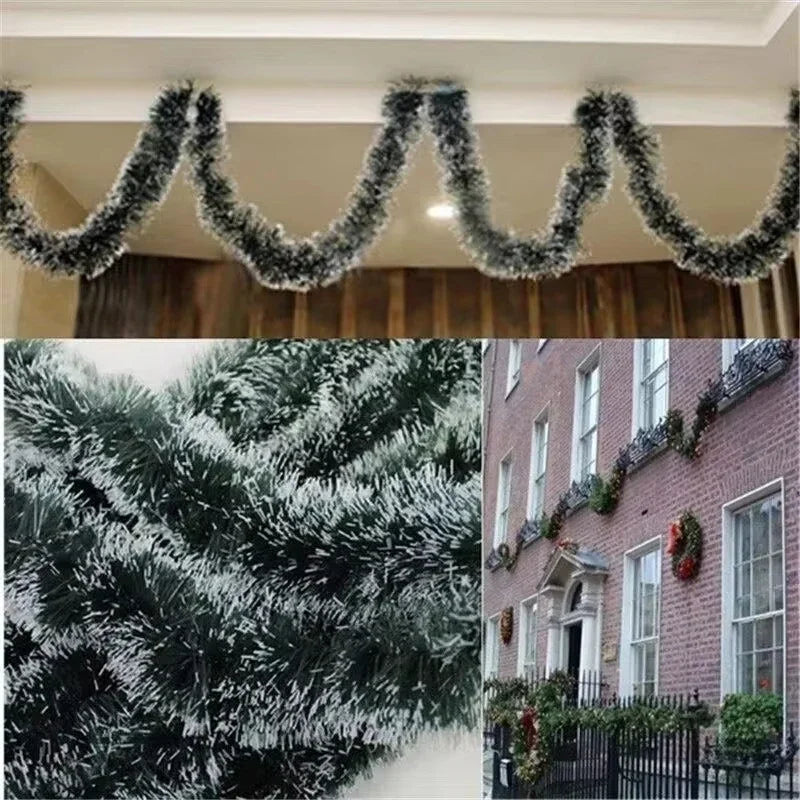 1PCS 2M Christmas Eve Decoration Bar Tops Ribbon Garland Christmas Tree Kitchen Ornaments Wedding Party Decoration Prop 2024