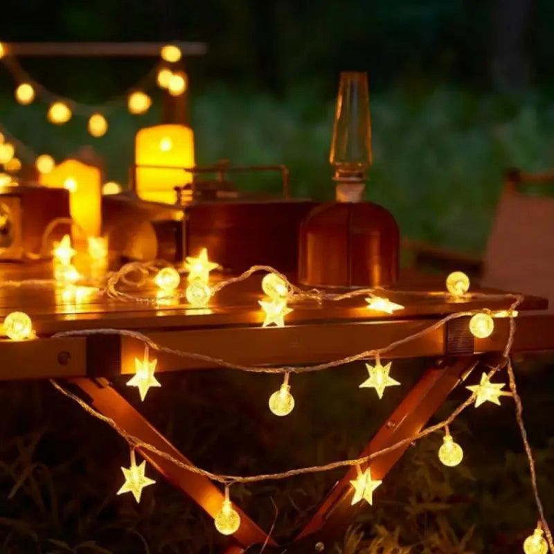 3M 2024 Christmas Decoration for Home Christmas Lights Snowflake String Lights Fairy LED Lamp New Year Tree Garden(No battery)