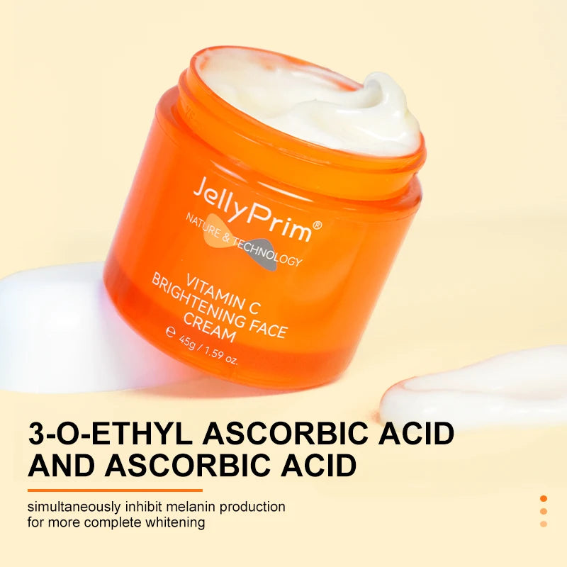 Vitamin C Full Face Skin Care Set Whitening Cream Dark Spots Serum Dark Circle Eye Facial Cleaning Moisturizing Lightening Kits