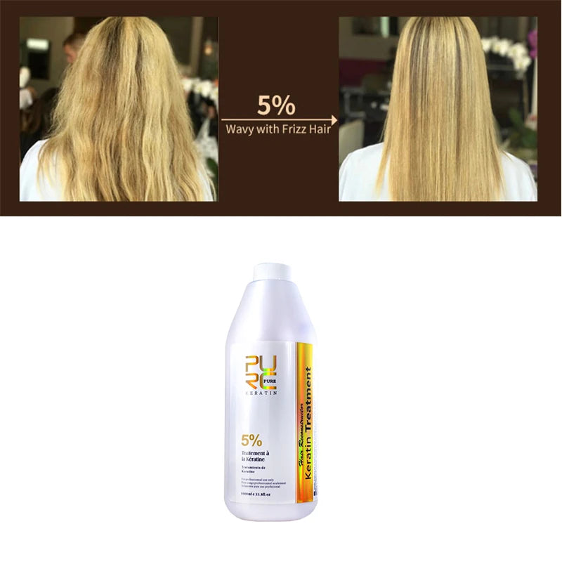 PURC 12% Brazilian Keratin Treatment Straightening Hair Keratin For Deep Curly Hair Treatment Wholesale Hair Care Products PURE