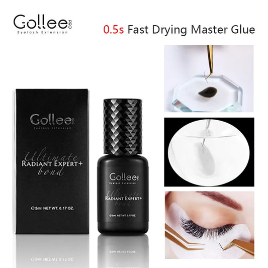 Gollee Glue Eyelashes 0.5s eyelash extensions professional eyelash adhesive Waterproof lashes supplies for Salon Eyelash glue