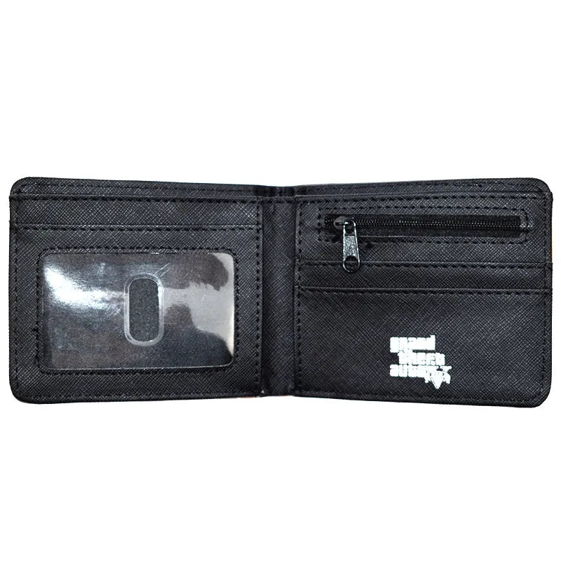 Game Grand Theft Auto V Wallet With Coin Pocket Men's Bi-Fold Purse