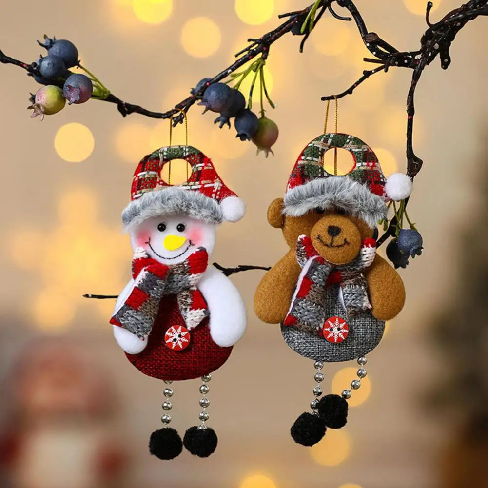 Christmas Doll Hanging Decoration Santa Claus Snowman Hanging Christmas Party Decorative Supplies 2024 Xmas Navidad Noel Gifts