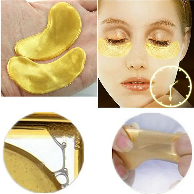 60PCS=30 Pairs Collagen Gold Eye Mask Moisturizing Hydrating Patches For Eye Dark Circles Beauty Skin Care Korean Cosmetics