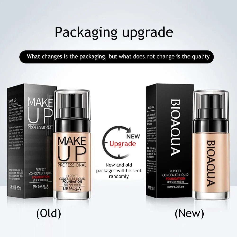 BIOAQUA Face Base Liquid Foundation Makeup Concealer Waterproof Brighten Whitening Long Lasting BB Cream Cosmetics