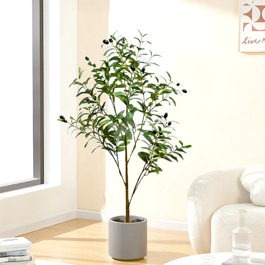 13-39in Long Tall Faux Olive Tree Branch Fake Plants Artificial Olive Branches with Olives for Home Wedding Office Shop Decor