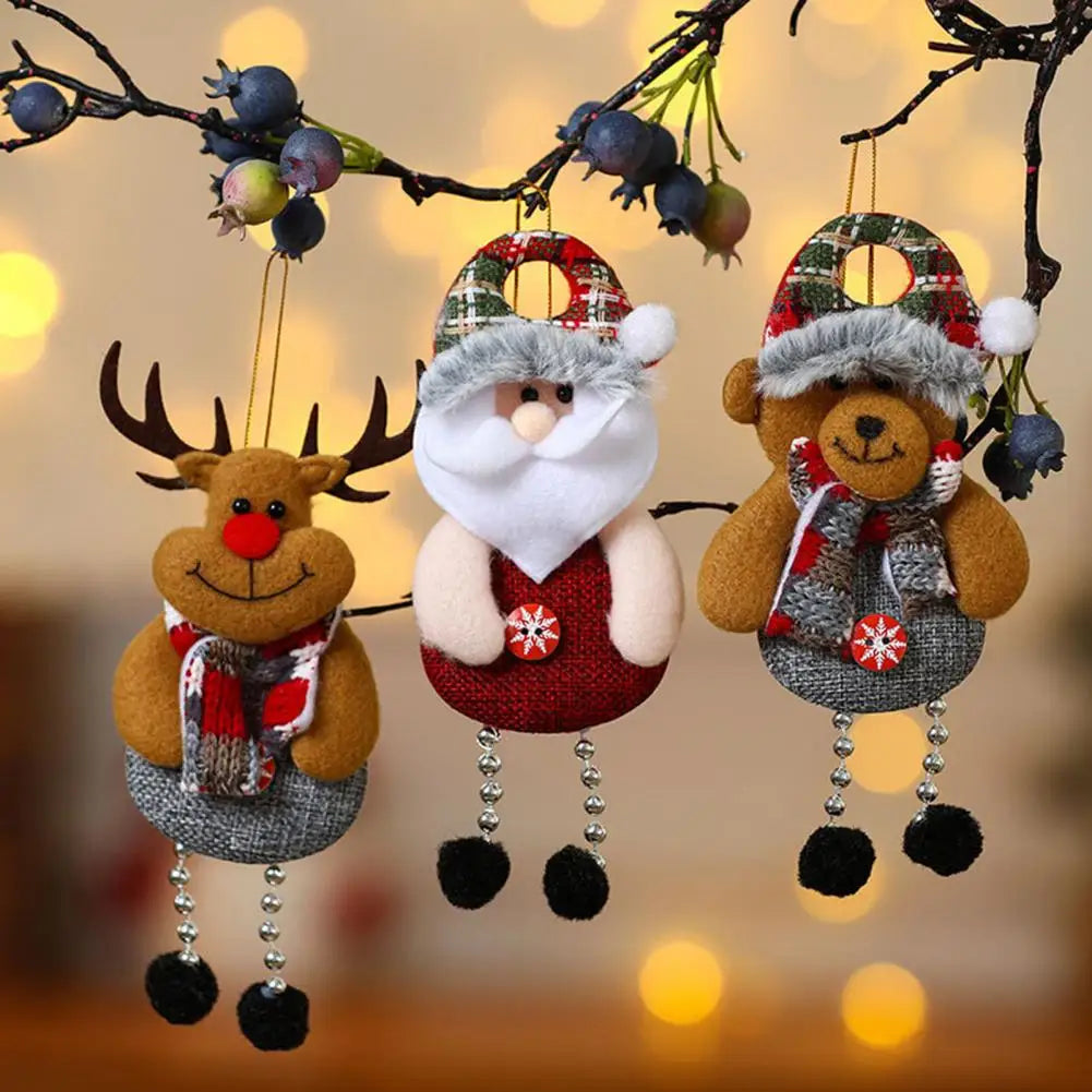 Christmas Doll Hanging Decoration Santa Claus Snowman Hanging Christmas Party Decorative Supplies 2024 Xmas Navidad Noel Gifts