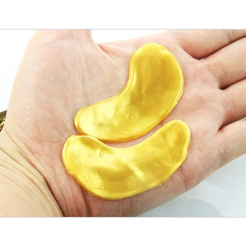 24k Gold Crystal Collagen Eye Mask Face Anti Wrinkle Gel Sleep Gold Mask Eyes Patches Collagen Moisturizing Eye Mask Eye Care