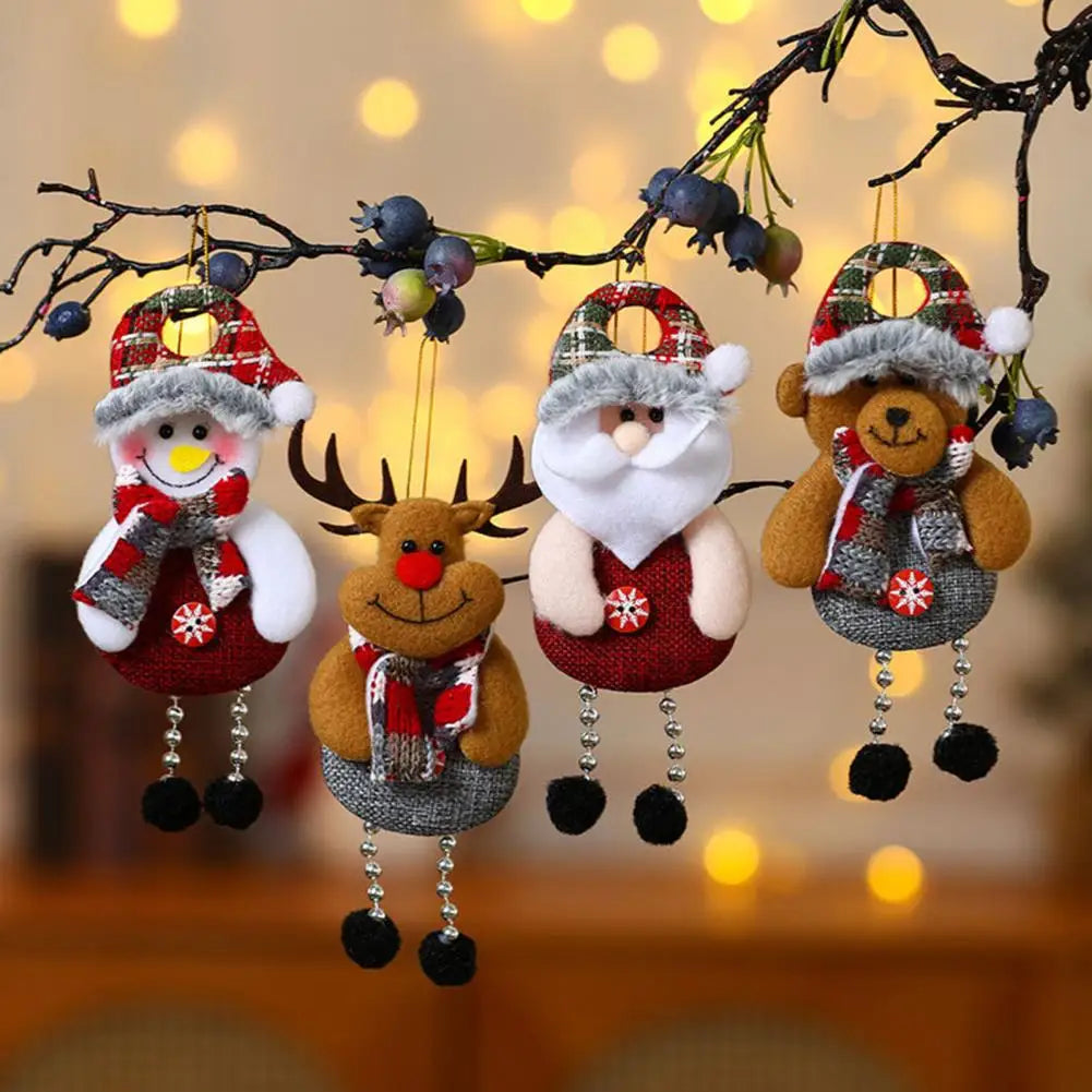 Christmas Doll Hanging Decoration Santa Claus Snowman Hanging Christmas Party Decorative Supplies 2024 Xmas Navidad Noel Gifts