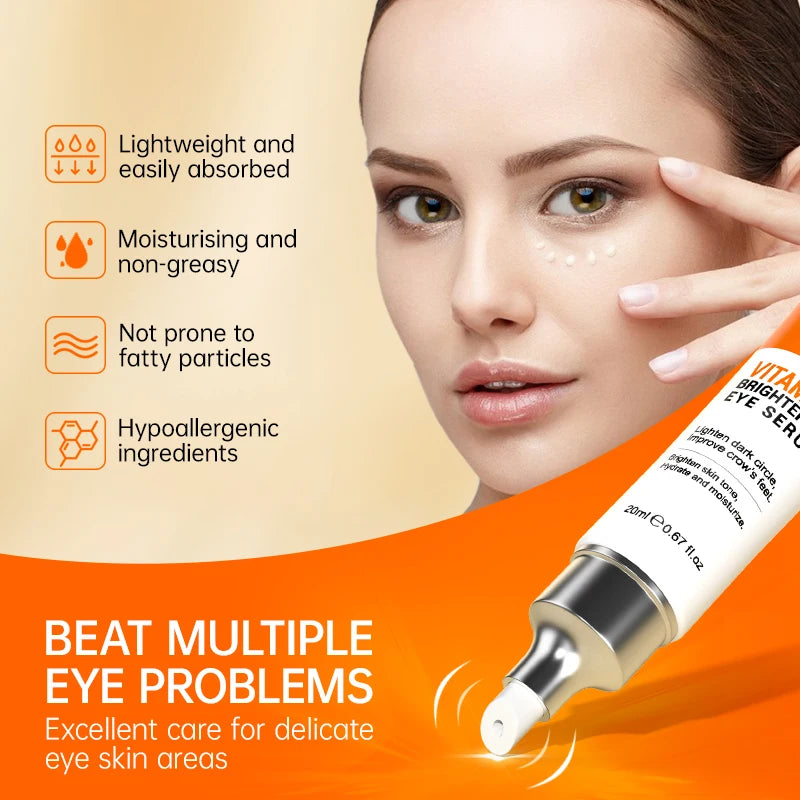 Anti Dark Circle Eye Cream Eye Bags VC Whitening Lightening Cream Wrinkle Removal Serum Eyes Firming Skin Care Beauty JoyPretty