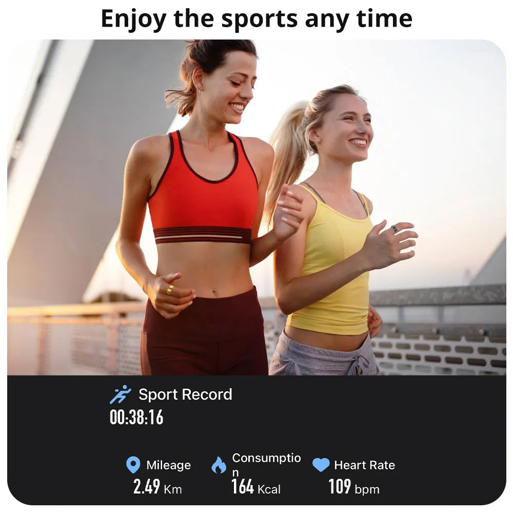 [2024] COLMI R06 Smart Ring Men Women, Heart Rate and Blood Oxygen Monitor, IP68 & 5ATM Waterproof, Multi-sport Mode