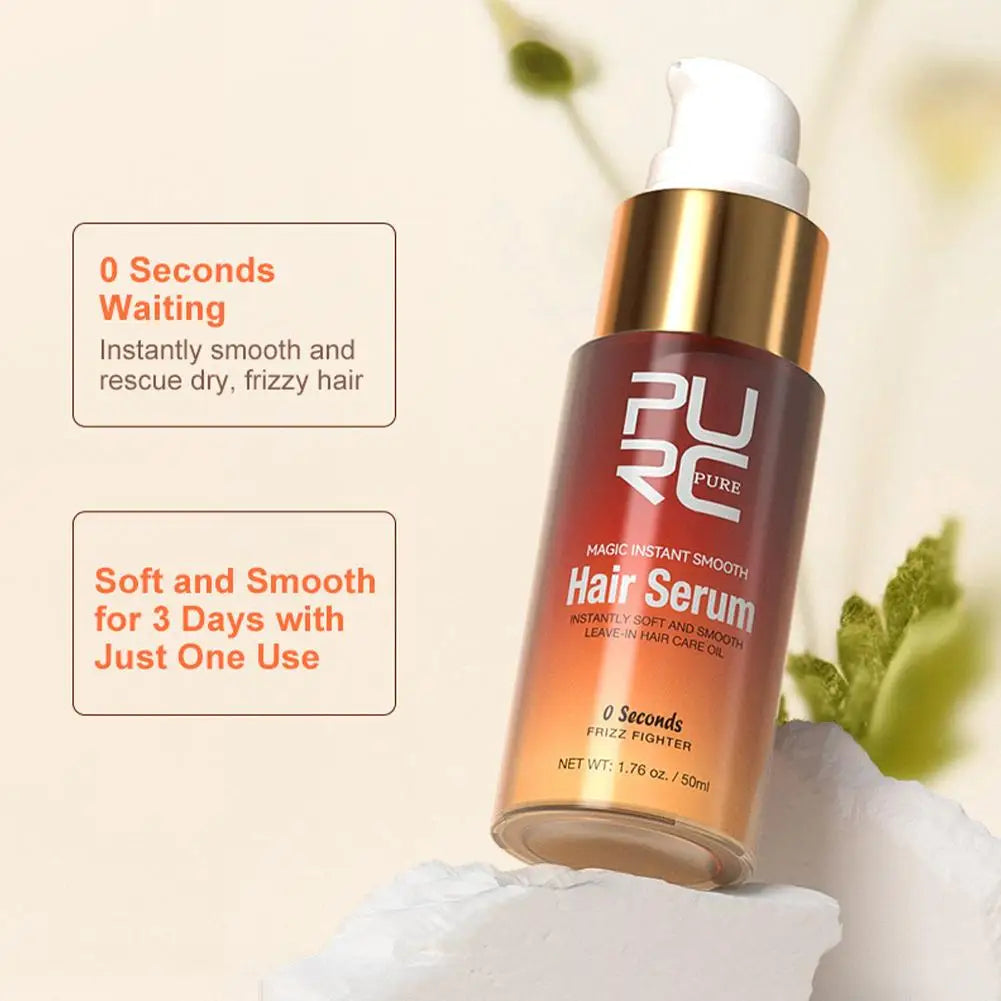 50ml/70g Magic Instant Smoothing Hair Serum Treatment Repair Damaged Frizzy Dry Leave-In Hair Oil Professional Hair Care Product