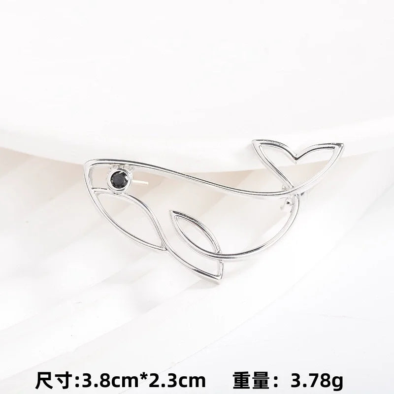 New Minimalist Hollow Out Peace Dove Brooch Exquisite Design Temperament Corsage Suit Jacket Fashionable Pin Accessories Broche