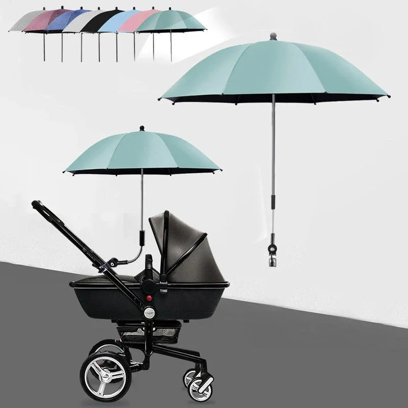 UV Protection Baby Stroller Umbrella With Clamp Universal Sunscree Rainproof Stroller Cover Umbrella  Baby Stroller Accessories