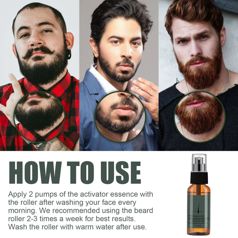 Beard Growth Essential Oil For Men Nourishing Repairing Moustache Treatment Thicker Beard Fast Growing Grooming Serum Products