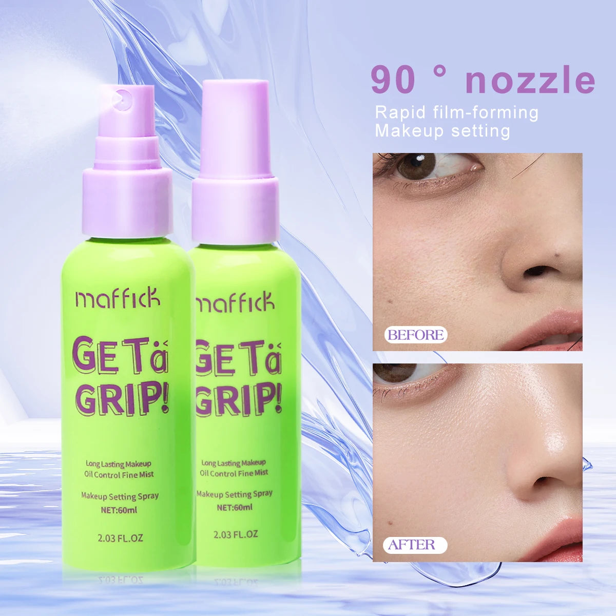 60ml Makeup Spray Face Primer Foundation Base Fixer Fix Hydrate Long Waterproof Foundation Spray Lasting Make Up Lasting T6o3