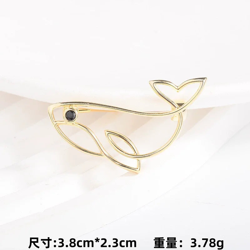 New Minimalist Hollow Out Peace Dove Brooch Exquisite Design Temperament Corsage Suit Jacket Fashionable Pin Accessories Broche