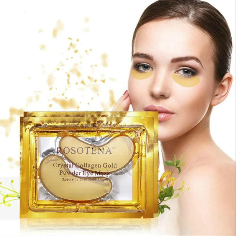 24k Gold Crystal Collagen Eye Mask Face Anti Wrinkle Gel Sleep Gold Mask Eyes Patches Collagen Moisturizing Eye Mask Eye Care