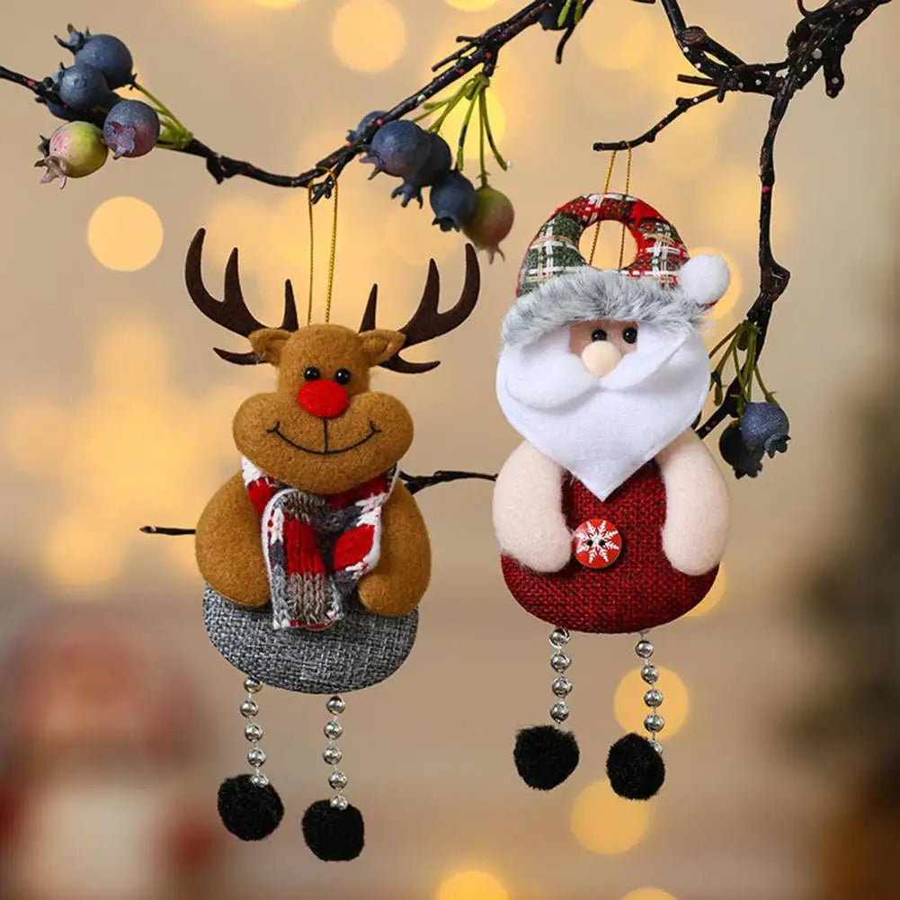 Christmas Doll Hanging Decoration Santa Claus Snowman Hanging Christmas Party Decorative Supplies 2024 Xmas Navidad Noel Gifts