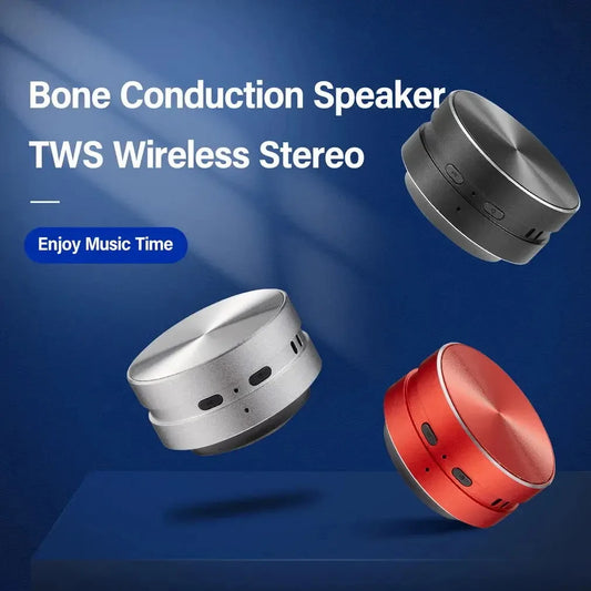 Bone Conduction Bluetooth Speaker Vibration Stereo Audio Digital TWS Wireless Smallest Speakers Dropshipping Mini Portable Metal