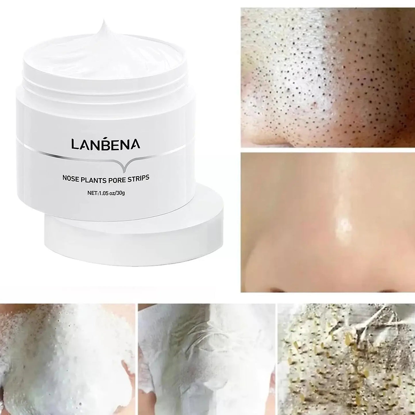 LANBENA New Style Blackhead Remover Nose Mask Pore Mask Black Peeling Cleansing Strip Korea Acne Skin Care Deep Treatment B E1V2