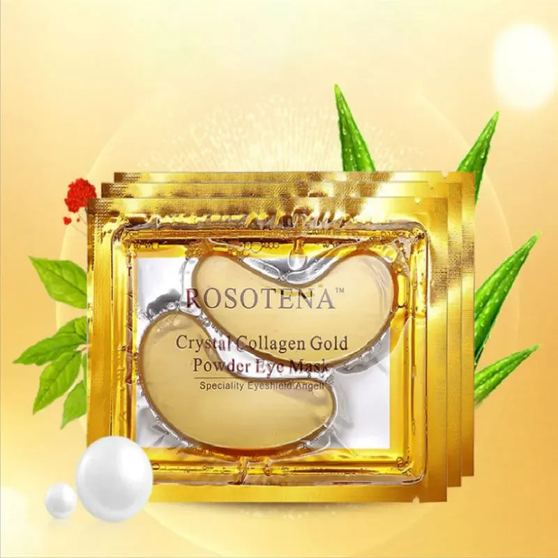 24k Gold Crystal Collagen Eye Mask Face Anti Wrinkle Gel Sleep Gold Mask Eyes Patches Collagen Moisturizing Eye Mask Eye Care