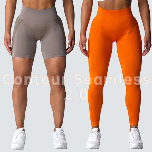 Contour 2.0 Seamless Leggings Women Soft Spandex GYM Shorts Sports Push Up Fitness Clothes High Waist Yoga Pants Workout Tights